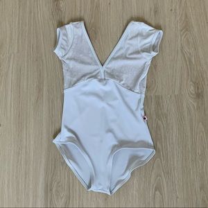 Velvet White Yumiko “Alicia” Leotard, Small